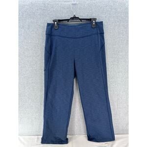 Duluth Trading Co. Women's sz M Wide Leg Pants Navy Blue Pull On Bootcut Yoga
